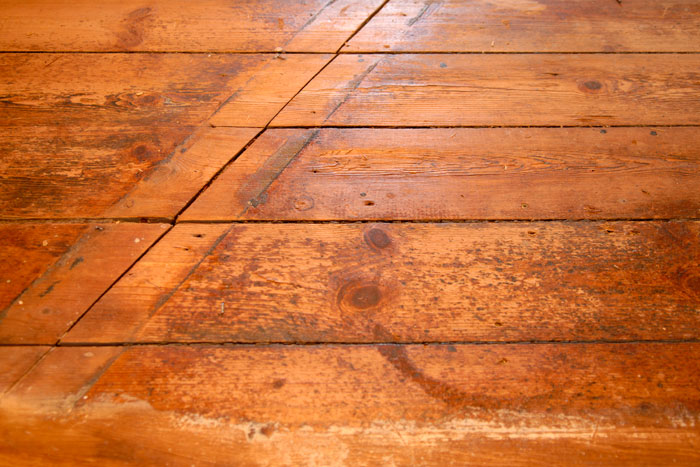wooden floor damaged by water